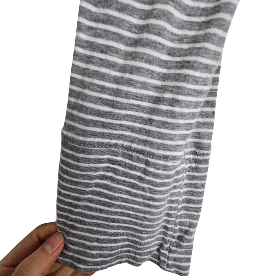 Top James Perse Mujer Rayas Clásico Botón Frontal Talla 2 Cápsula Minimalista Foto 4 de 4