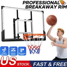 47 Inch Basketball Ring Hoop Wall Mounted Outdoor Hanging Basket Professional US