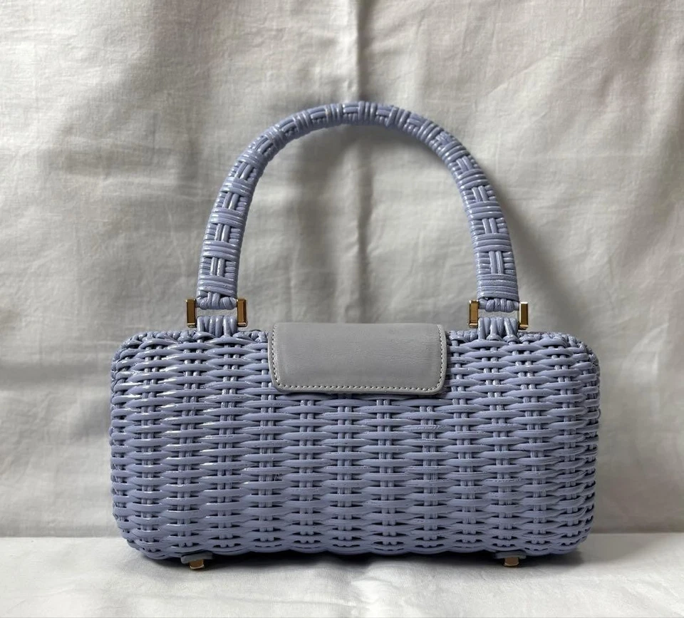Salvatore Ferragamo mini basket bag Handbag Blue PurpleTop Handle - Image 2 of 4