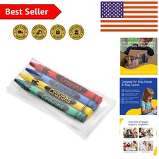 Kids' Non-Toxic Crayons   25 Sets of 4 Individually Wrapped for Fun Activities