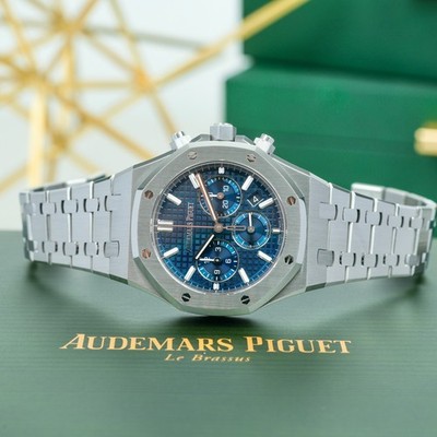 Audemars Piguet Royal Oak Chrono 38mm Blue Steel 26715ST.OO.1356ST.01 Complete