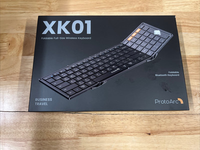 XK01 Folding Wireless Portable  wi ProtoArc Foldable Bluetooth Keyboard-blue