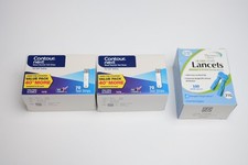 Contour Next Blood Glucose Test Strips - 70 count x2 with Lancets 100 count