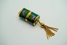 Vintage BUCHERER Green Peek-A-Boo Tassel Mechanical Pendant Watch 7.5cm JB28