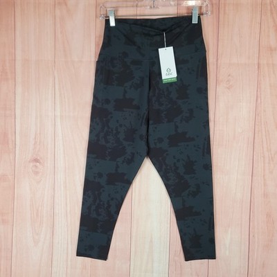 Tasc Performance Allways 7/8 Pocket Leggings Womens Medium Black Cotton Abstract