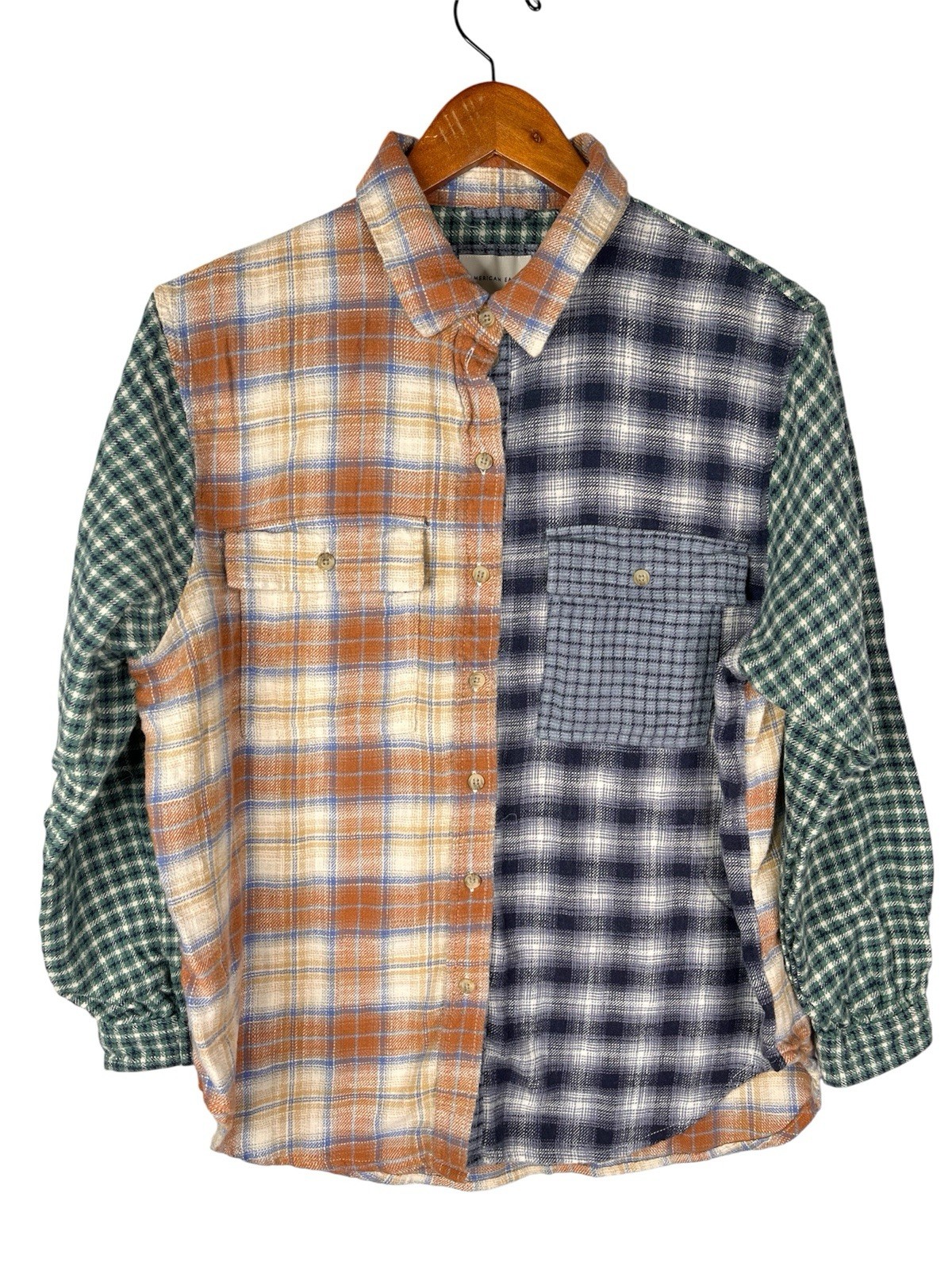 AMERICAN EAGLE Women's Multi Pattern Button Down … - image 1