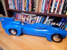 VERY NICE SCHYLLING TIN WIND UP 1933 BLUE BIRD LAND SPEED RACER IN BOX