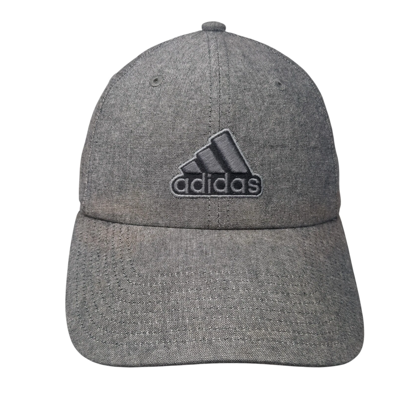 Adidas Climalite Slideback Baseball Cap Gray One Size Adjustable Embroidered