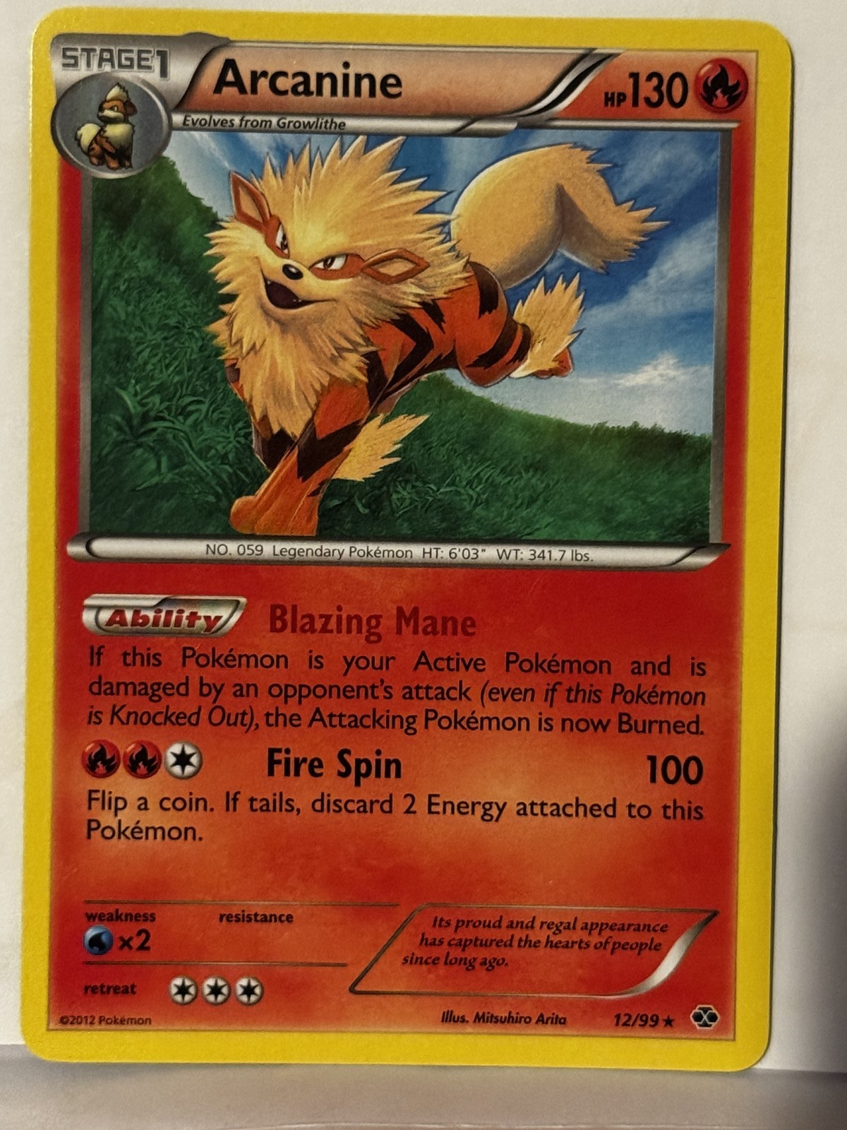 Arcanine (12) 12/99 Next Destinies NM Pokemon Fast Shipping