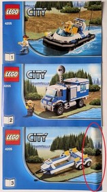 LEGO 4205 Police Command Truck & Boat Minifigs City Set