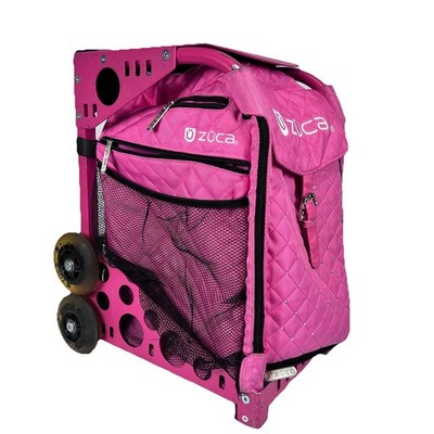 Zuca Sport Rolling Bag and Frame Hot Pink Bag and Frame Skating Bag Gems Nice
