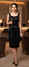 DAVID LAWRENCE Dress Size 6 Satin Tie Evening Business Event Function