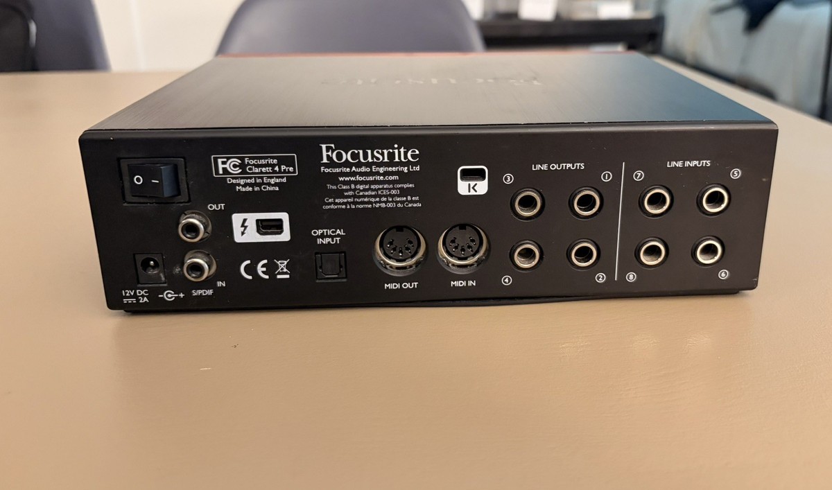 Focusrite Clarett 4Pre 18x8 Thunderbolt Audio Interface | eBay