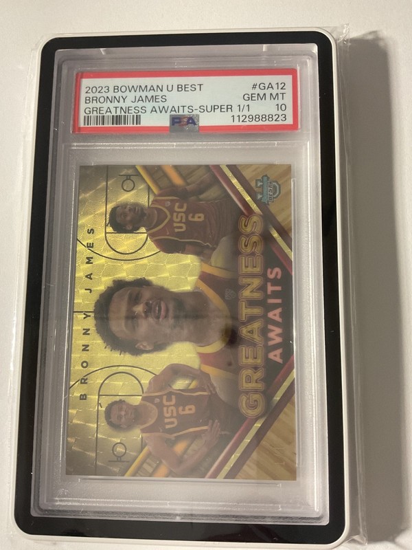 2023 Bowman U Best Bronny James JR Greatness Awaits-Super 1/1 #ga12 Gem Mint 10