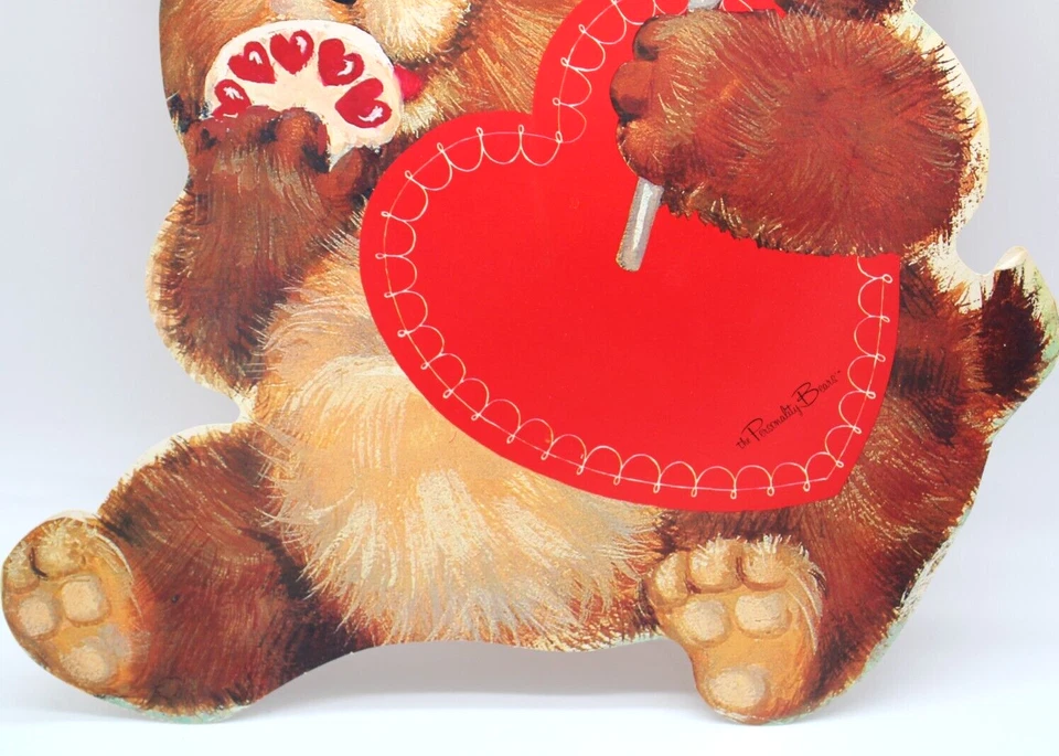 4-piece Set Valentines Diecut Cutouts PERSONALITY BEARS Vintage Decoration Love - Image 4 of 4