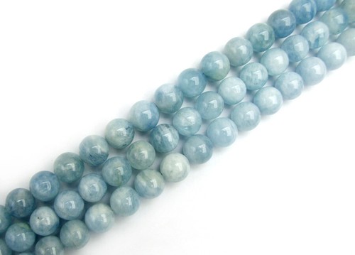 Natural 12mm Blue Round Aquamarine Stone Beads for Jewelry Making DIY 15" los814 - Picture 13 of 15