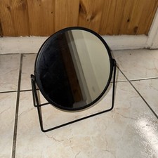 Round Small Mirror with Stand Circle Clear Double Sided Bedroom Bathroom Toilet