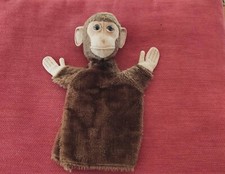 Vintage STEIFF Jocko Monkey Hand Puppet German Mohair Glass Eyes Chimp