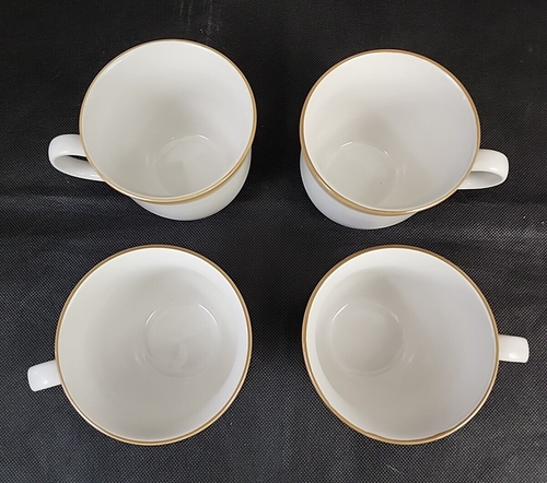 Crowning Fashion Johann Haviland Beige Rimmed Coffee Cups Mugs Lot-4 No saucers - Picture 6 of 13
