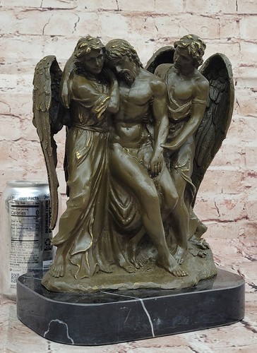 Escultura de bronce de colección de Jesucristo y los ángeles edición limitada arte de regalo - Imagen 2 de 10