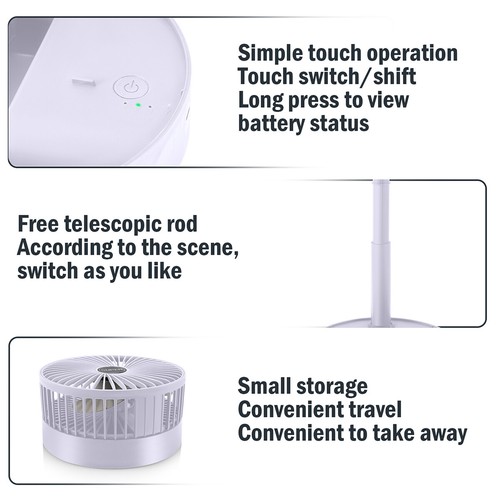 USB Portable Neck Hanging Fan Cooling Air Cooler Mini Table Floor Desk Fan NEW - Picture 122 of 152
