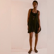 Free People Pick Me Up Mini Dress In Black, Size XS