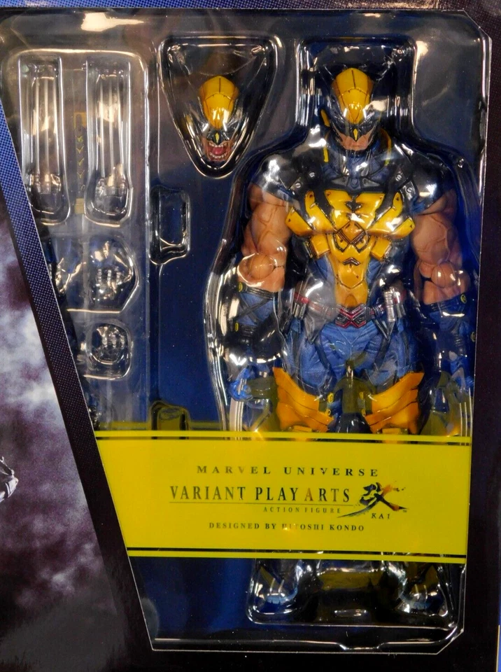 VARIANTE WOLVERINE PLAY ARTS KAI MARVEL UNIVERSE X-MEN AUTÉNTICO SELLADO Foto 3 de 4
