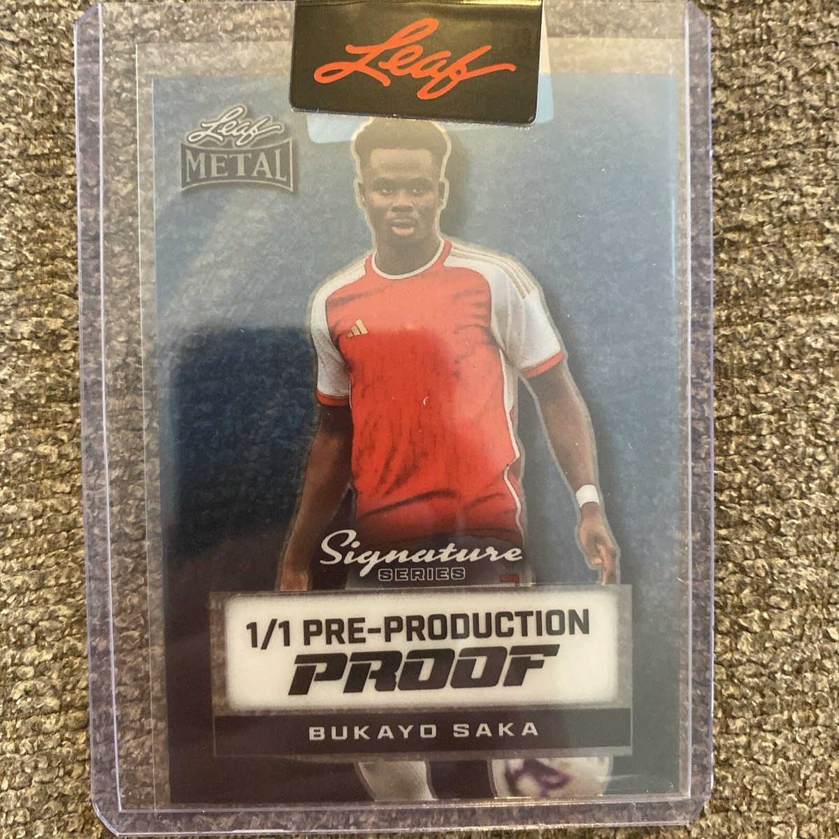 2024 Leaf Metal Signature Series Pre-Pro Proof 1/1 Clear Blue
