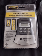 NEW Defiant Programmable Outdoor Heavy-Duty Timer 7 Days Controls 3 Devices