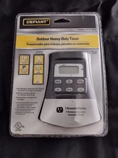 NEW Defiant Programmable Outdoor Heavy-Duty Timer 7 Days Controls 3 Devices