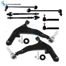 8PC Front Lower Control Arm Ball Joints Tie Rod Ends For 2005-2007 Nissan Murano