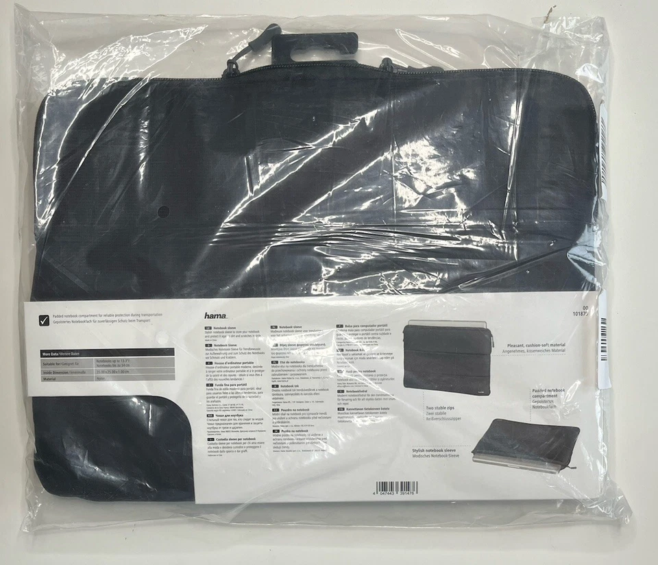 Hama Notebook-Sleeve Schutz Nylon Schwarz Laptop Tasche Business Hülle 13,3 Zoll - Bild 2 von 4