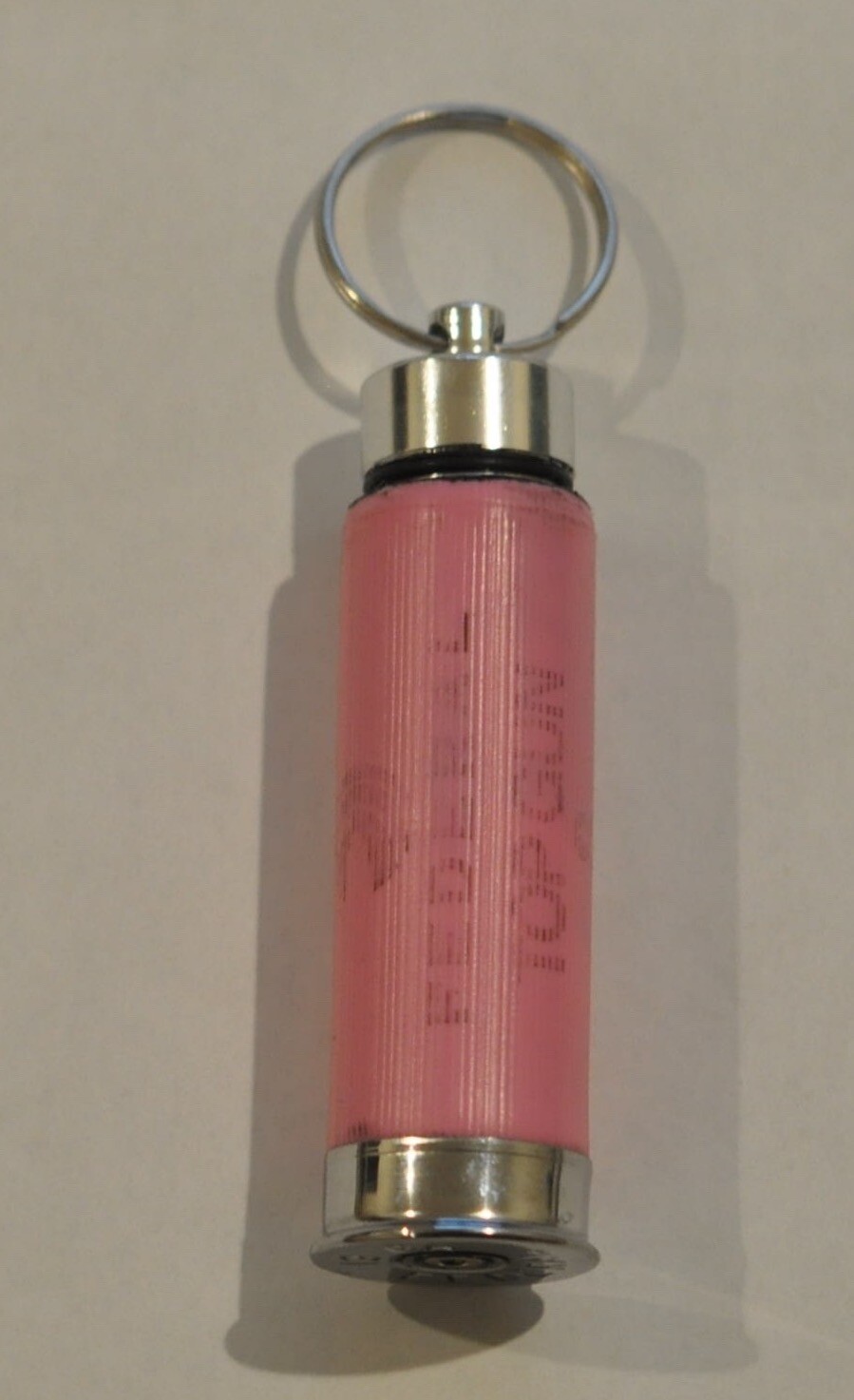 Federal 12 Gauge Pink Shotgun Shell Bullet Pill Bottle Keychain  Trap Shooting