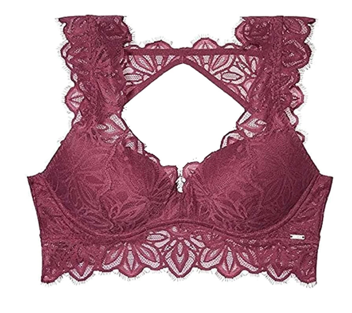 Victoria's Secret Pink Bra Date Push up Bralette Lace Pullover