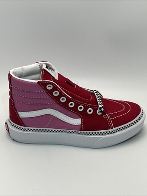 platform vans pink checkerboard