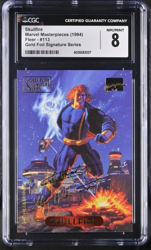 Skullfire #113 1994 Marvel Masterpieces Gold Foil Signature Series CGC 8
