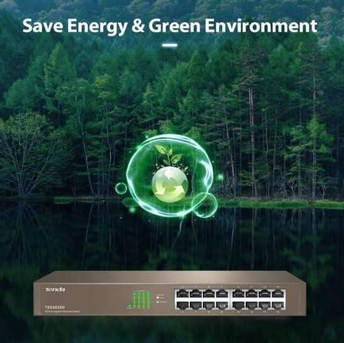 Tenda TEG1016D 16-Port Gigabit Unmanaged 16-Port 10/100/1000 Mbps EthernetSwitch - 第 7/7 張圖片