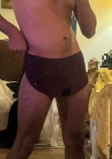 New in Package Men's Sexy Silky Black Side Split Running Shorts - Gay Interest