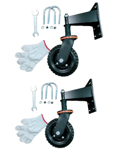 Double Gates Rotation Spring Loaded HEAVY DUTY Casters 2x Gate Wheels Swing - Picture 2 of 17
