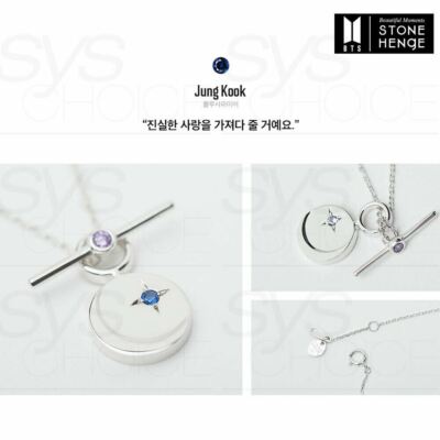 BTS STONE HENgE MOMENT OF LIGHT Necklace+BTS CHARM SET DESTINY Ver