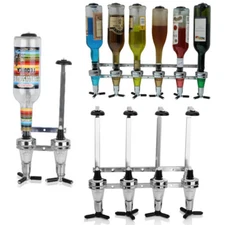 4/ 6 Bottle Wall Mounted Bar Beverage Liquor Dispenser Rack Holder Alcohol Drink