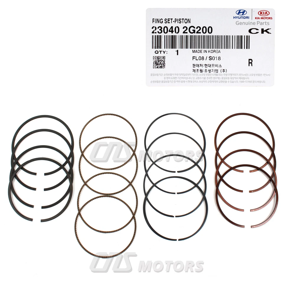 ⭐GENUINE⭐ Engine Piston Rings STD for 06-13 Hyundai Santa Fe Sonata Tucson 2.4L - Изображение 2 из 3