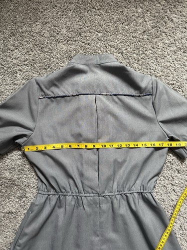 Vestido midi vintage con cinturón talla 10 gris con escoceses tubo secretaria camisa vestido - Imagen 11 de 13