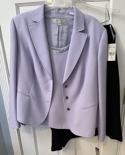 NWT Spring Lilac 18W Tahari Arthur S Levine Suit Jacket Tank Skirt Purple Formal - Afbeelding 1 van 9
