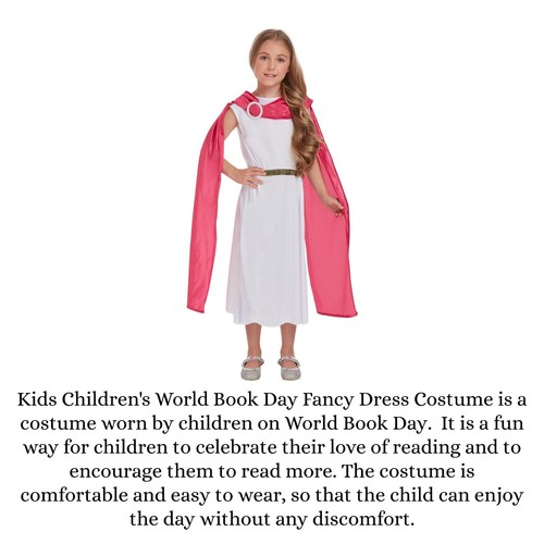 Kids Girls GREEK GODDESS Ancient Roman Toga Roald Fancy Dress Costume Book Week - Picture 17 of 28