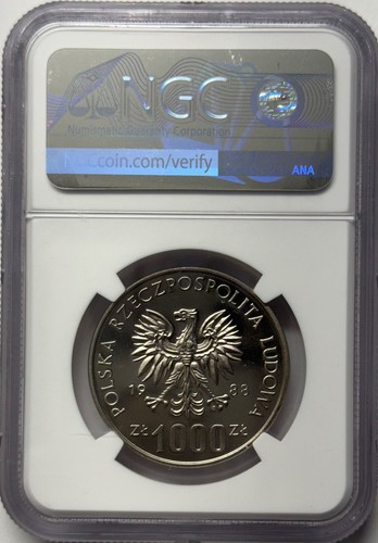 1988-MW Poland Silver 1,000 Zlotych Proba Jadwiga NGC PF-69 UCAM - Picture 2 of 4