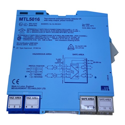 Eaton MTL5016 Vibrationsaufnehmer-Schnittstelle 250V 14mA Vibrationsaufnehmer - Bild 9 von 12