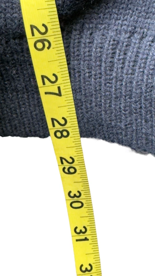 Cárdigan Suéter Universitario Vintage Años 80 Manga Larga Para Hombre Talla M/L Acrílico Azul Foto 3 de 4