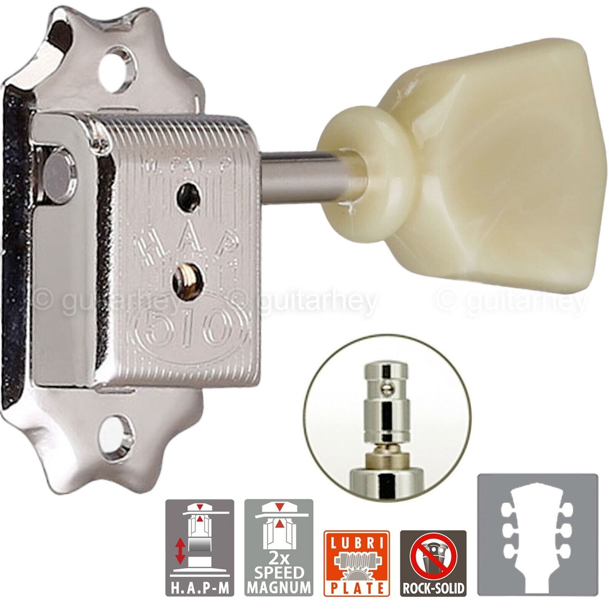 NEW Gotoh SD510-SL HAPM LOCKING Tuners Set L3+R3 Adjustable Height