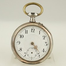 Rare Antique Silver Pocket Watch Men's no fusee duplex chronometer repeater RAR